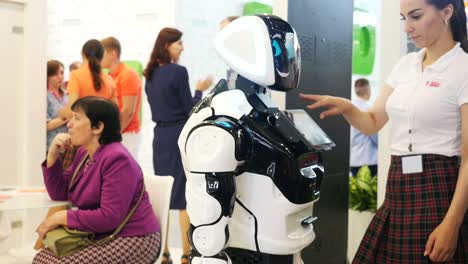 robot at an exhibition