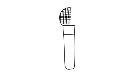 doodle animation of microphone icon. drawing video of doodle microphone  illustration. microphone  doodle video on white background