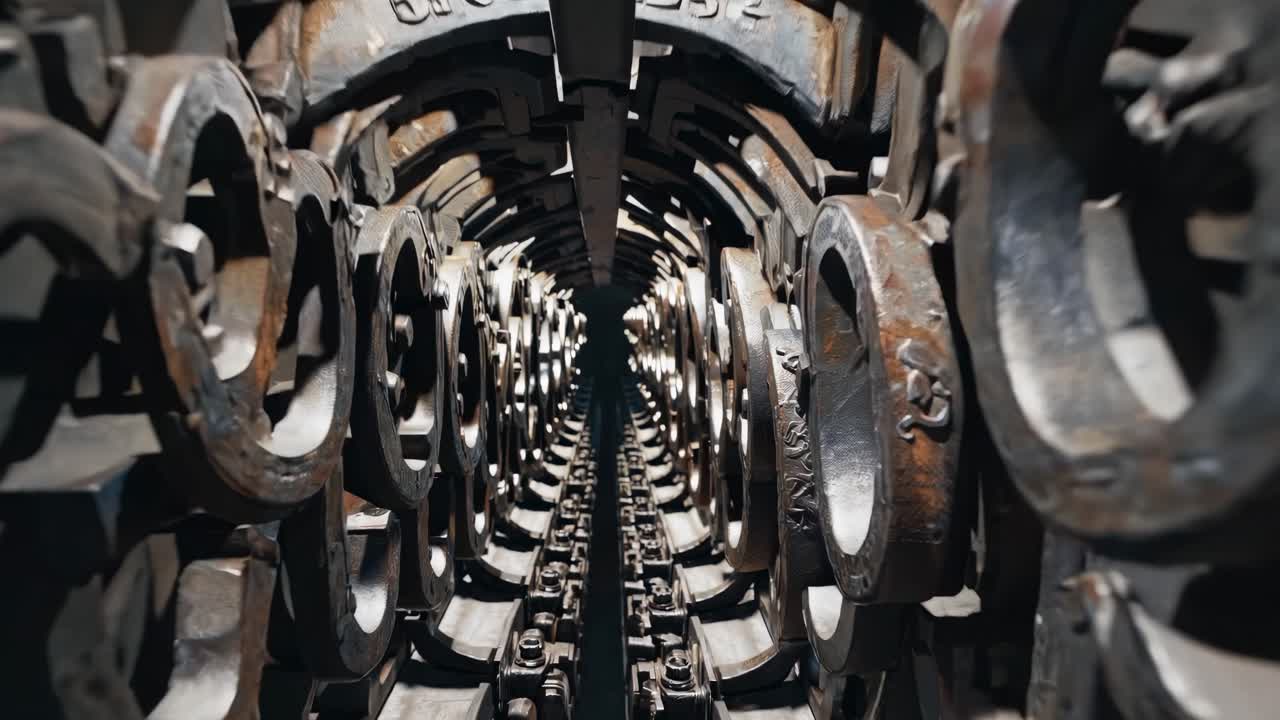 Industrial Metal Tunnel Perspective