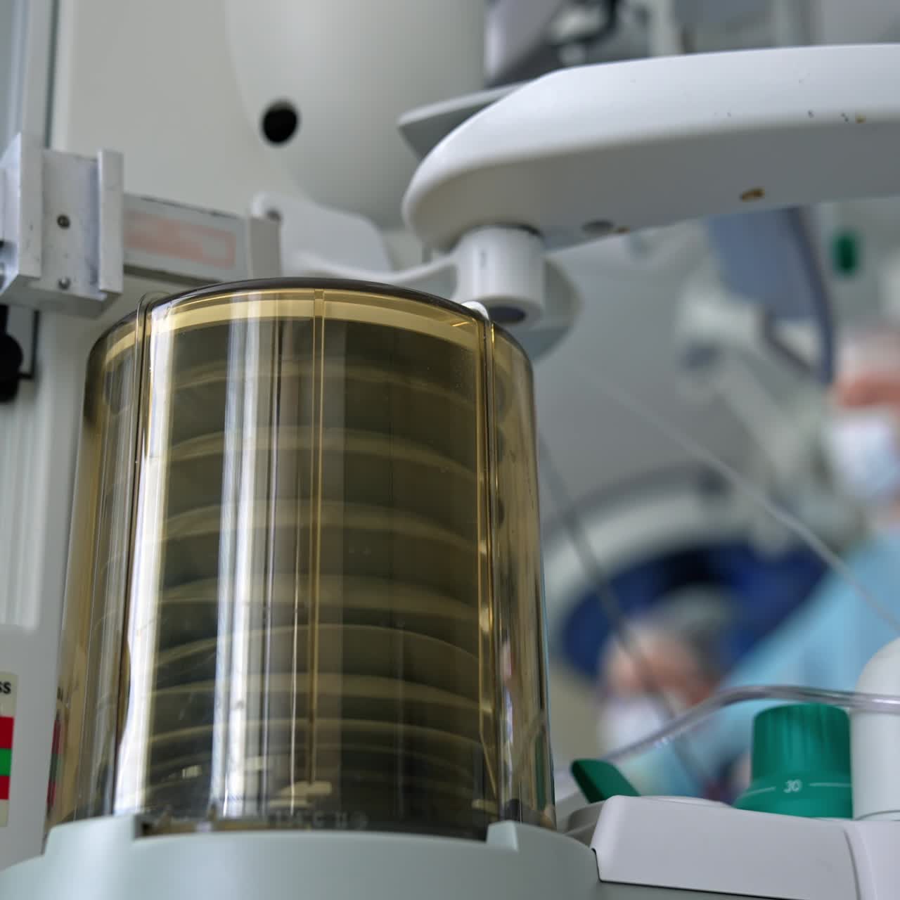 Medical ventilator in room. Close up of ventilator for artificial ventilation