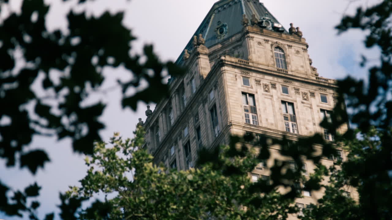 Apartment Building in a City Park