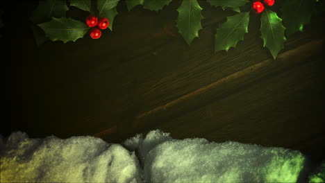 Animated-closeup-white-snow-and-green-Christmas-branch
