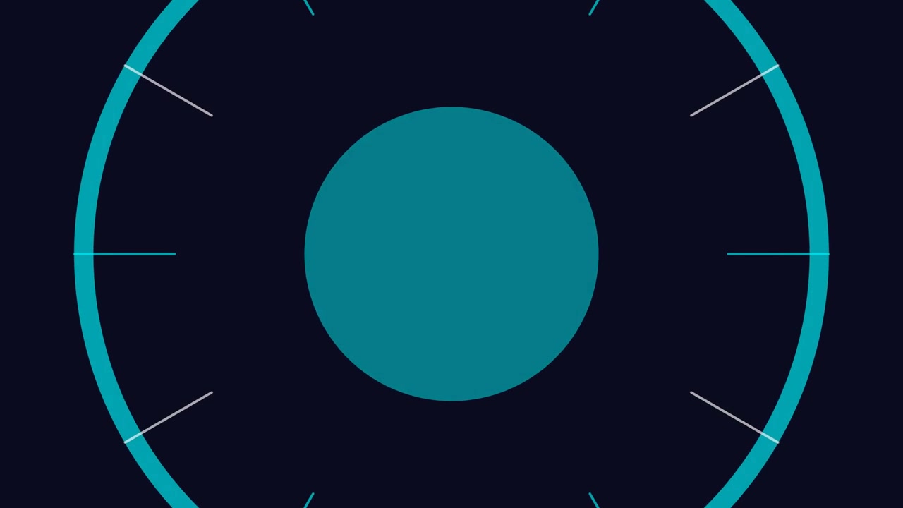 Abstract Motion Graphic of Expanding Concentric Circles and Lines