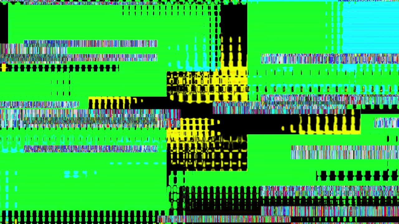 Colorful Digital Glitch Effect with Abstract Pixel Distortion