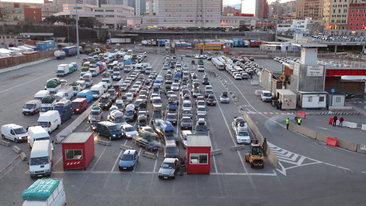 자동차 포트사이드 타임랩스