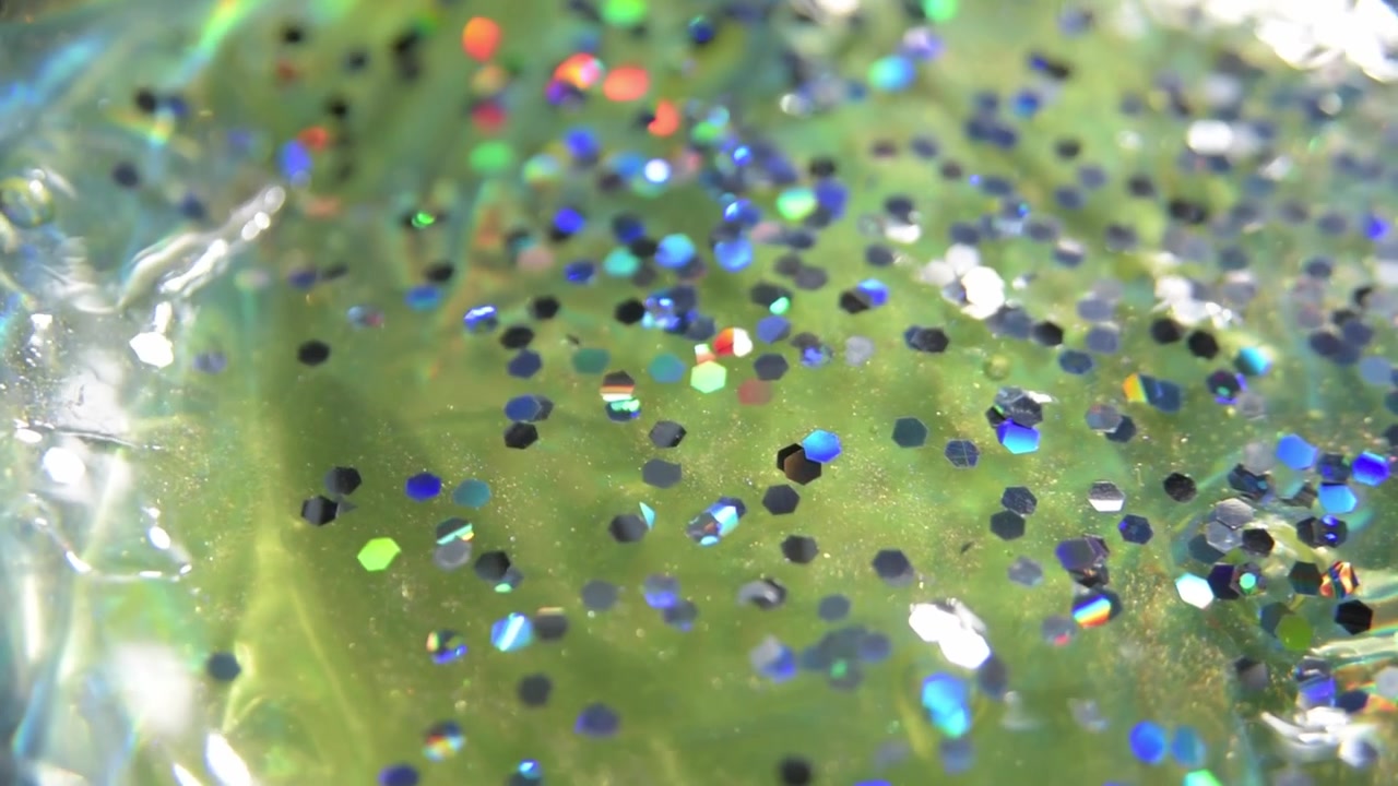 Glitter gel texture macro