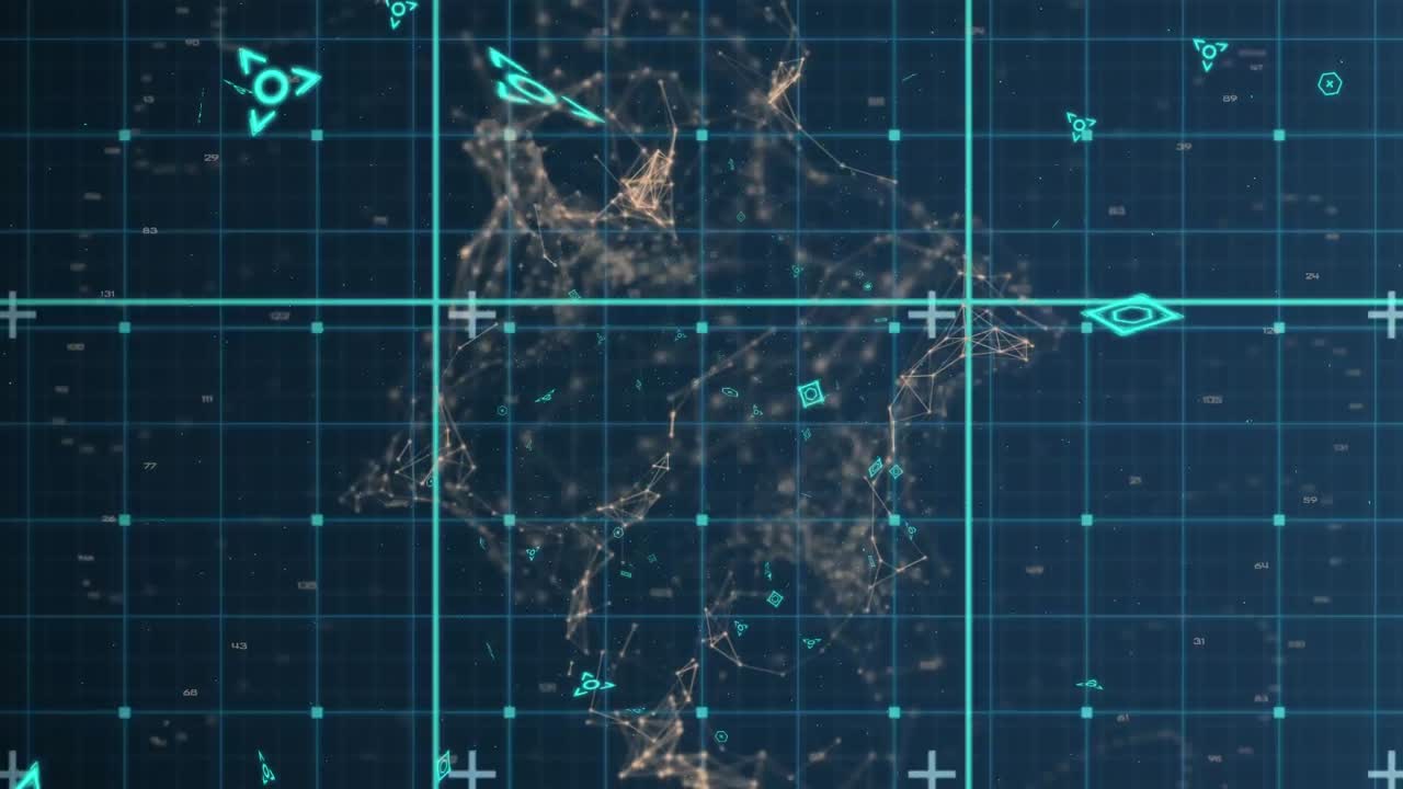 미래의 모양과 사각형 패턴