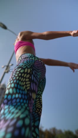 woman exercising outdoors