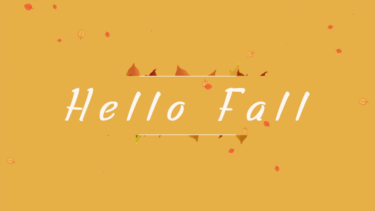 노란색 그라데이션에 메이플 가을 잎 안녕하세요 가을