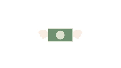 an animation of money with feathers flying in the air