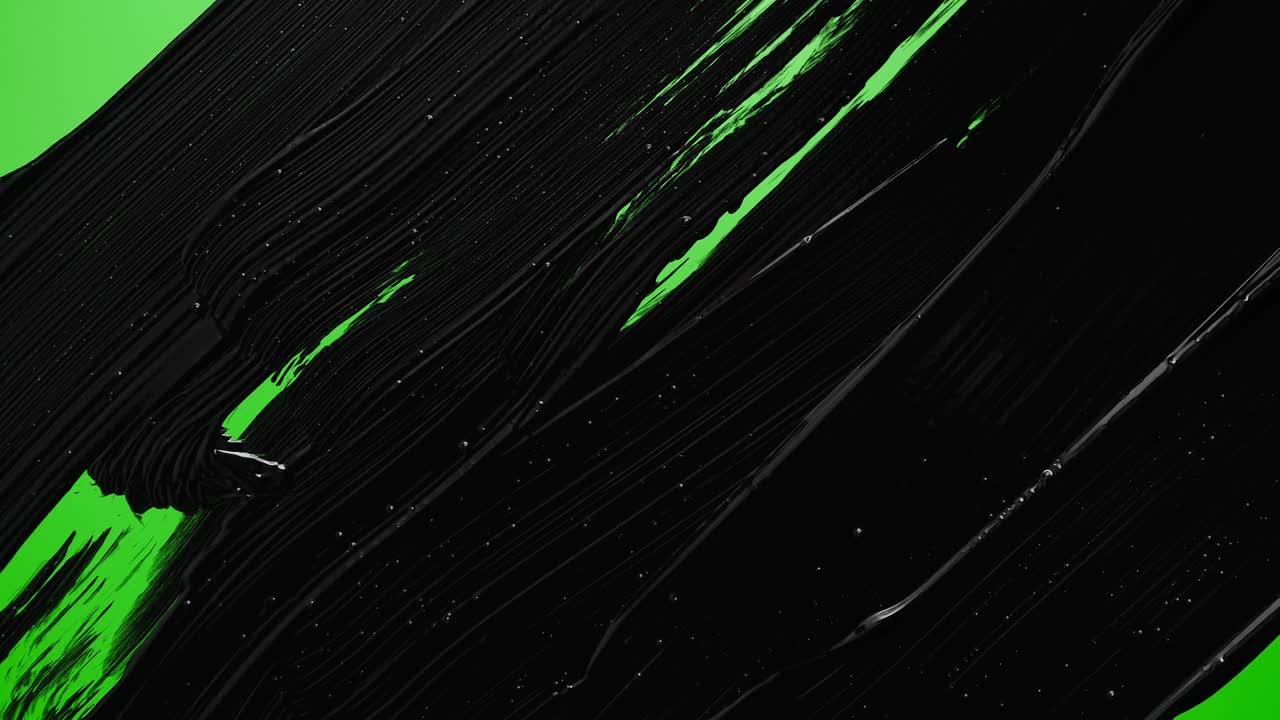 Pensel maler en green screen. Chroma key