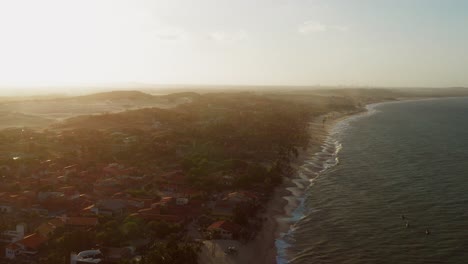 Antena:-La-Famosa-Ciudad-De-Kitesurf,-Cumbuco,-Brasil