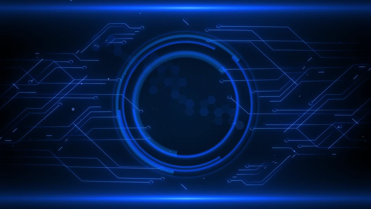 Futuristic blue technology background hud element circuit board on technology background cpu