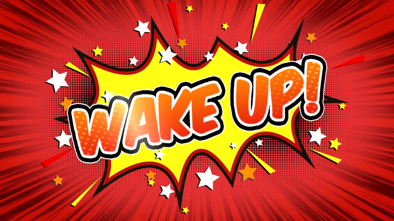 깨어 - 만화 스타일 텍스트