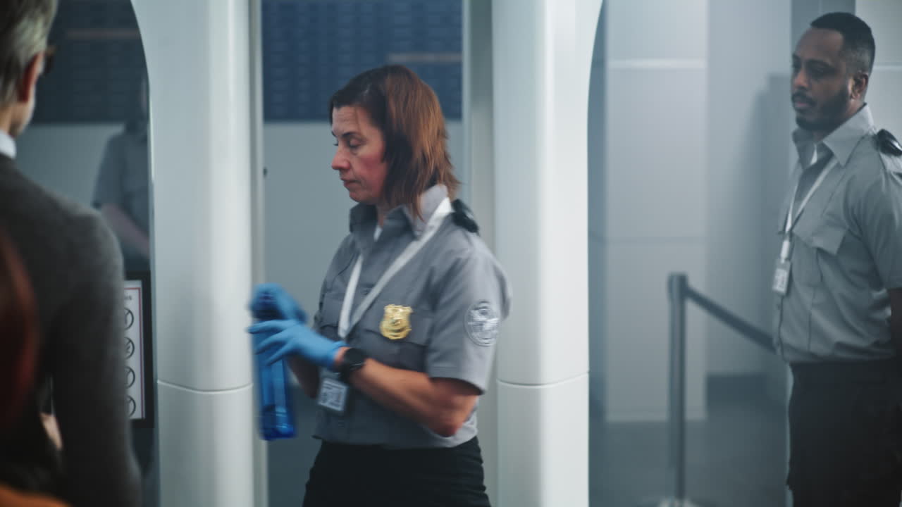 punto de control de seguridad del aeropuerto