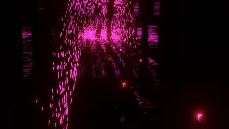 líneas brillantes abstractas en un fondo oscuro