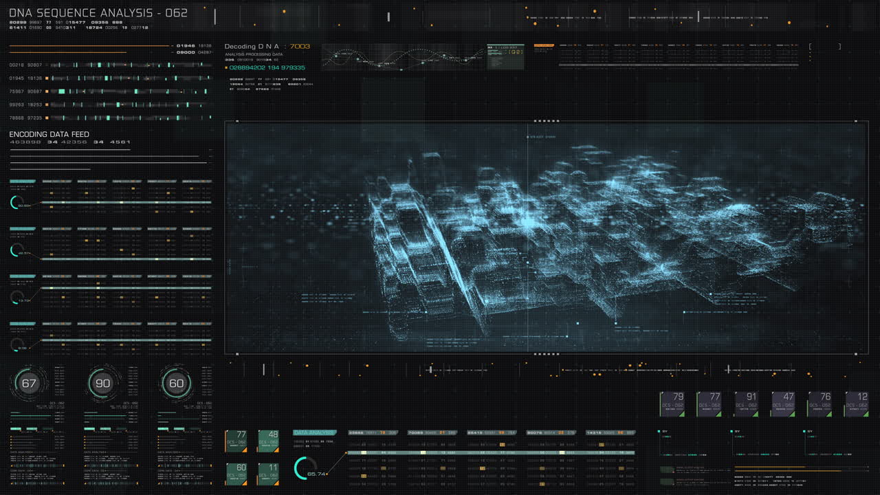 Futuristic digital generated motion abstract matrix cyber environment big data analytic artificial intelligent simulation for digital background