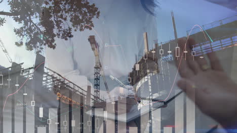 animación del procesamiento de datos financieros sobre las empresas personas
