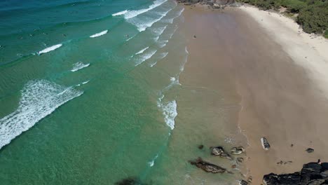 protected beach of norries cove and headland in new south wales, australia