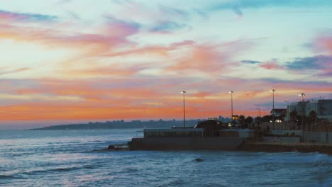 Lissabon-Cascais-Blick-Auf-Den-Sonnenuntergang-Am-Atlantik