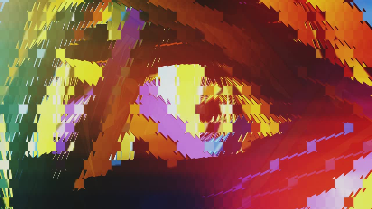 caleidoscópio em movimento. gráficos de movimento 4k