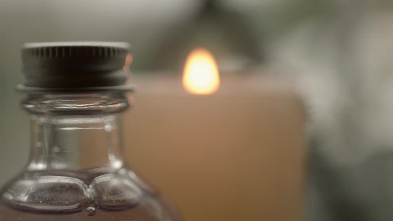 Relaxing spa treatment with candles