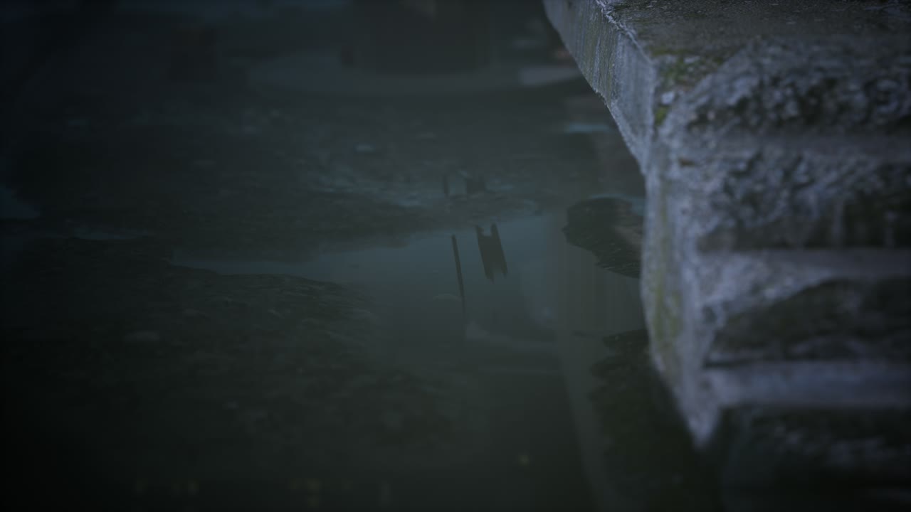 ruinas de una fábrica industrial muy contaminada