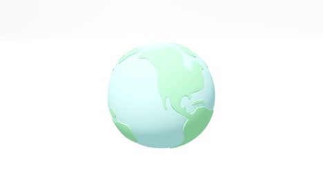 la tierra giratoria fue creada en 3d (bucle a video)