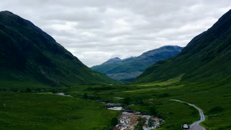 zdjęcie z drona z lotu ptaka doliny glen etive w szkocji 01