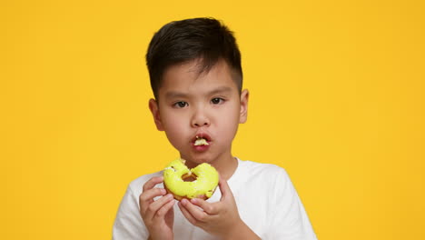 Boy Eating a Donut
