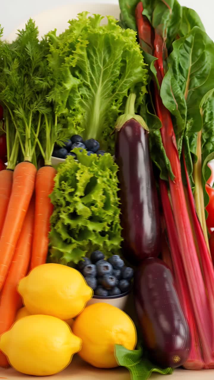 Fresh Organic Fruits and Vegetables 4K