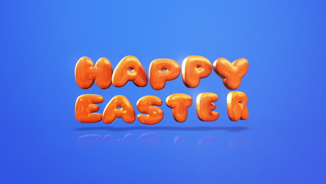 Modern-orange-Happy-Easter-text-on-blue-gradient