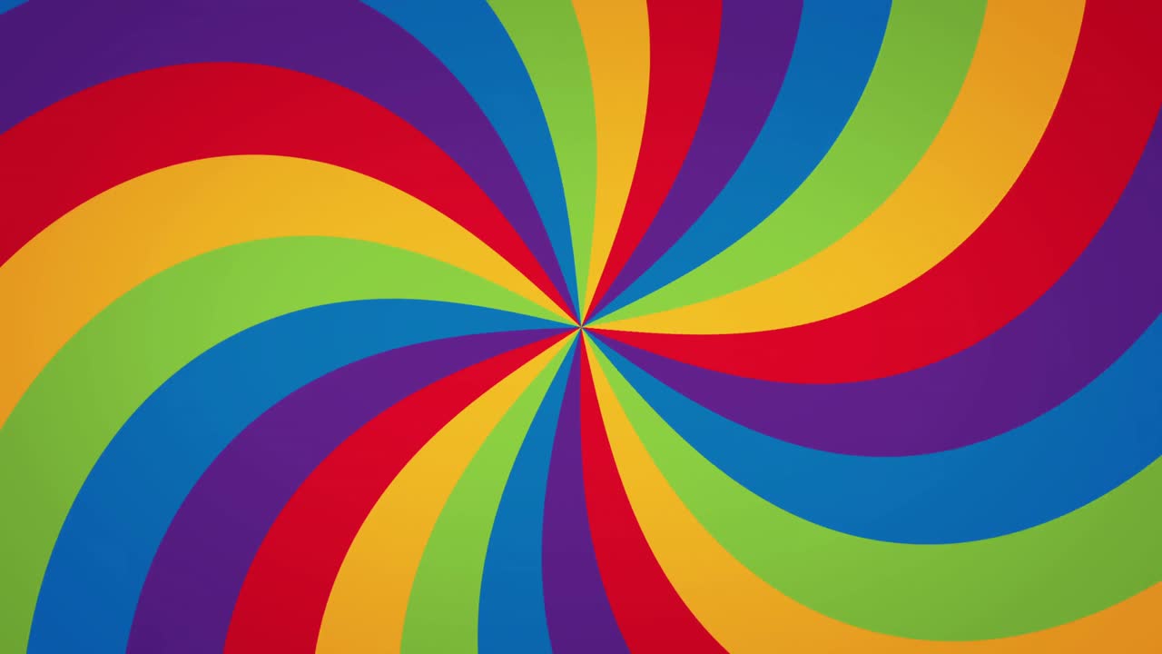 Premium stock video - Animation of rainbow spinning in circular motion