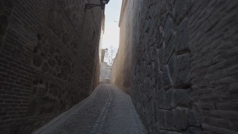 Narrow Alleyway with Brick Walls