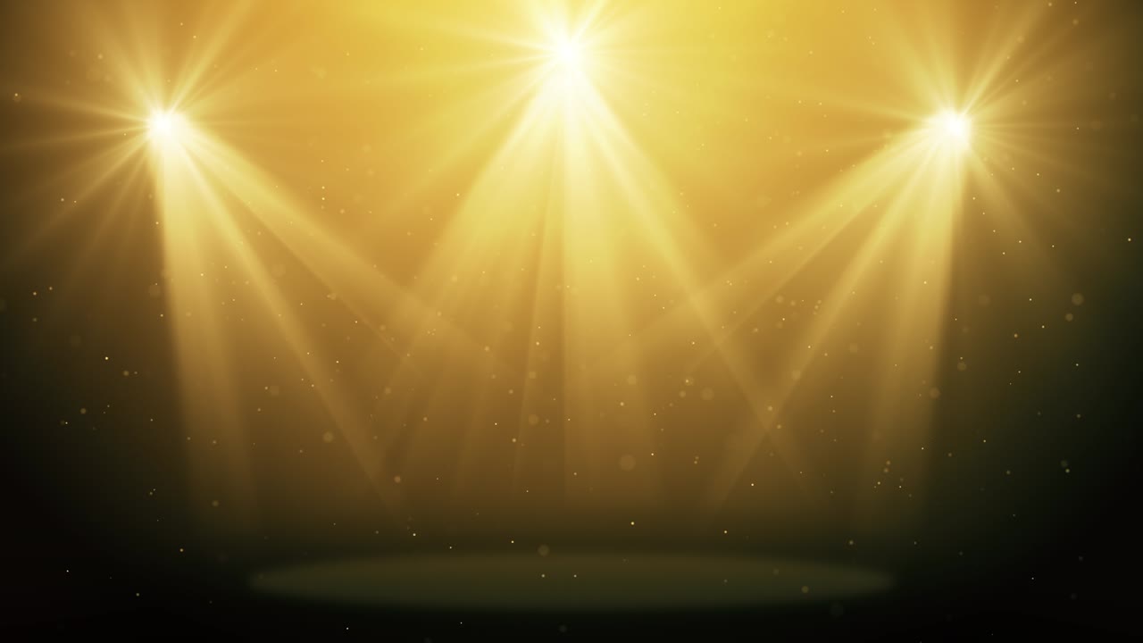 Golden Loop defocused mockup stage spotlight for product display Animation.