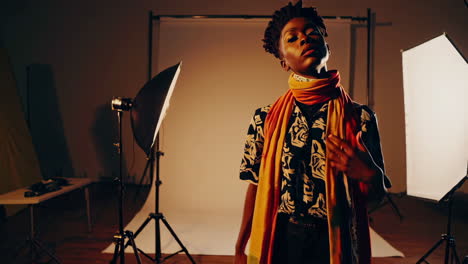 fashion studio portrait of a young person