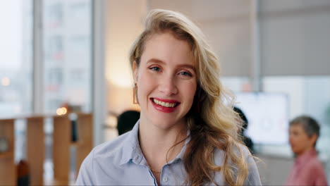 portrait of a smiling businesswoman in an office