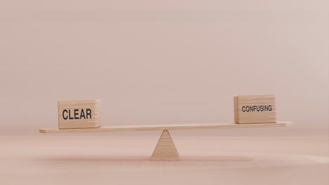 claro y confuso equilibrio en el columpio