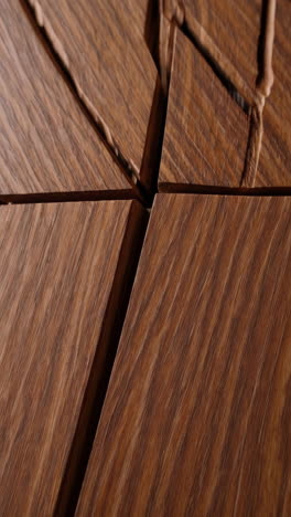 close-up of a decorative wooden surface