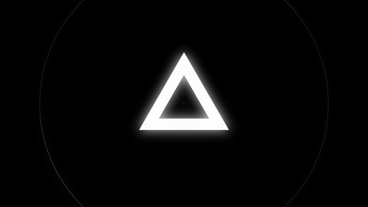 formas blancas y rojas caleidoscopio sobre un fondo negro