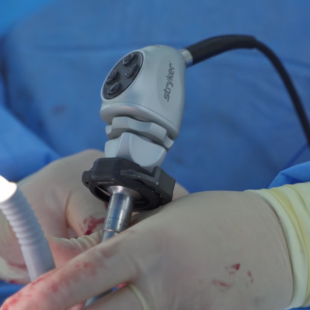 Process of surgery operation using medical equipment. Surgeon in operating room with surgery equipment