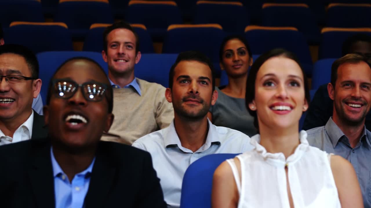 Business executives participating in a business meeting