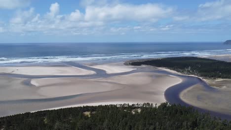 aerial view of sand bar on beaches