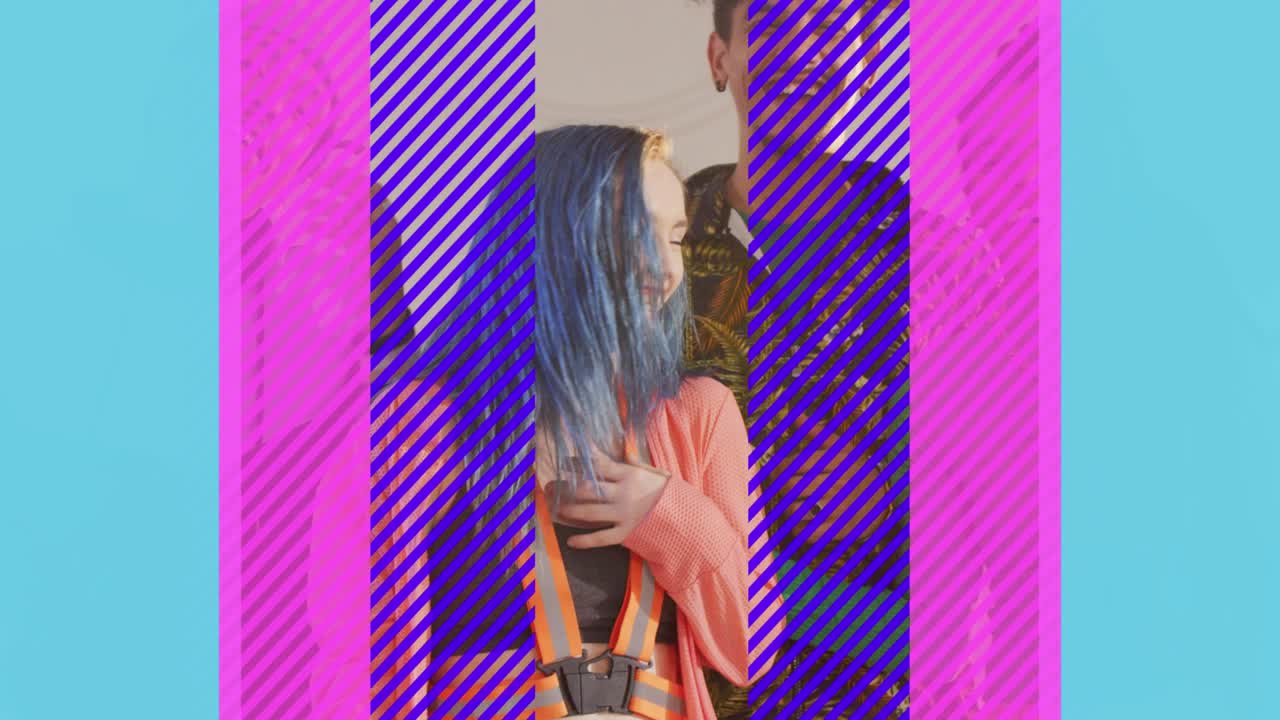 Group of young people dancing and having fun