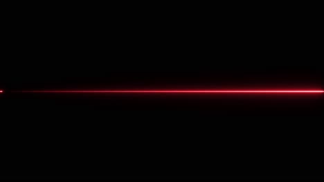 Red laser beam on a black background
