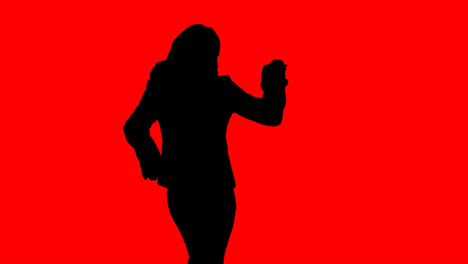 stock animation of a silhouetted dancer