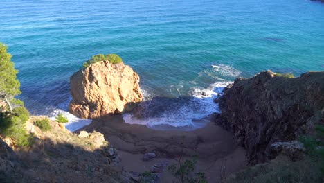 Cala-Moreta-Costa-Brava-Girona-Beach-Rock-Paradise-Rosas-Begur-Mediterranean-Aerial