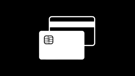 credit card icon vintage twitched bad signal animation.