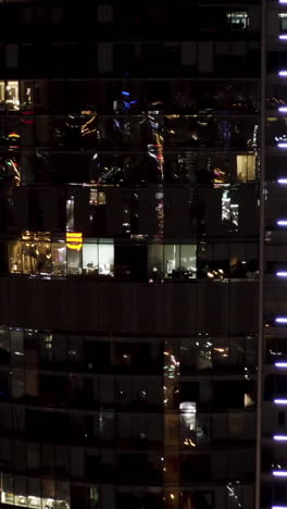 night view of a modern skyscraper