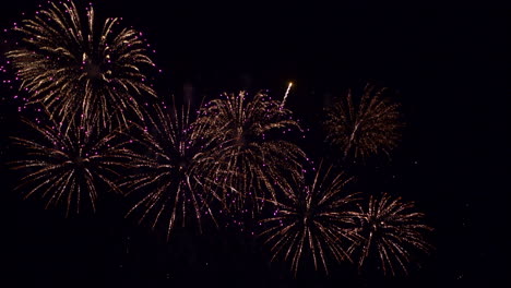 magical fireworks at night sky